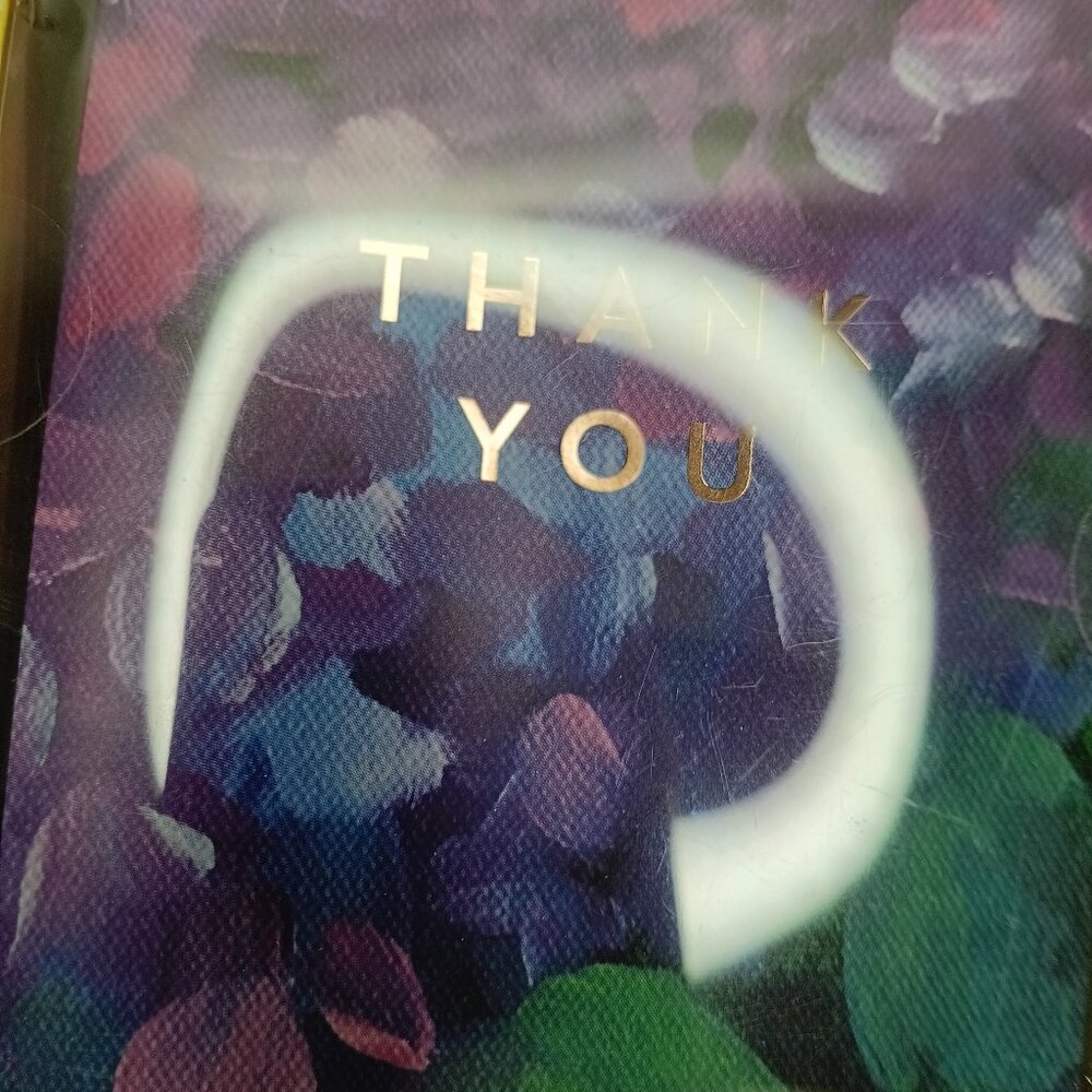 floral Thank You Note Card  - 10 Note Cards and Envelopes - new,